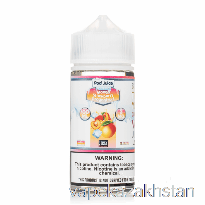 Vape Disposable FREEZE Mango Strawberry Dragonfruit - Pod Juice - 100mL 0mg